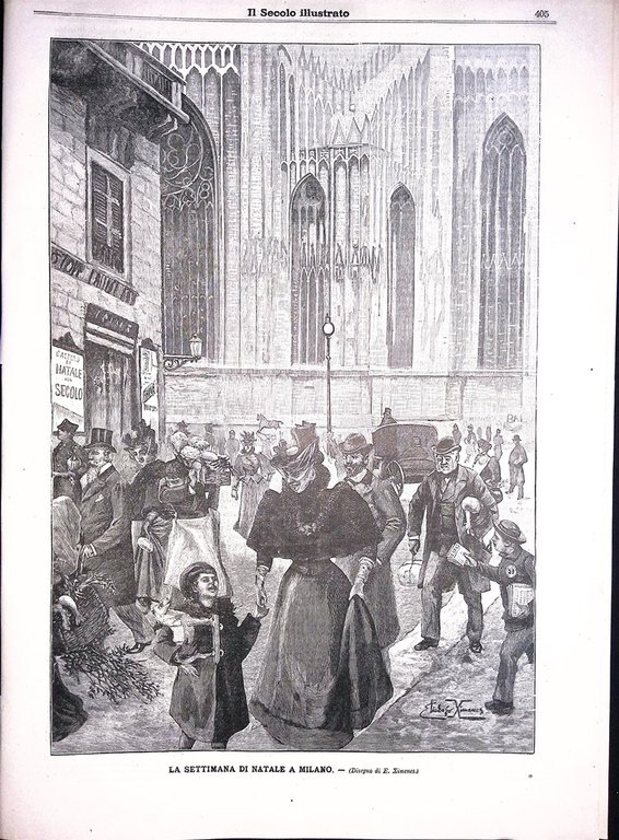 Il Secolo Illustrato 20 Dicembre 1896 Natale Nerazzini Menelik Raggi …
