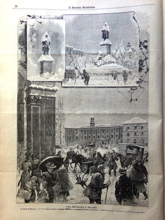 Il Secolo Illustrato 20 Gennaio 1895 Bruzzano Zeffirio Ras Mangascià …