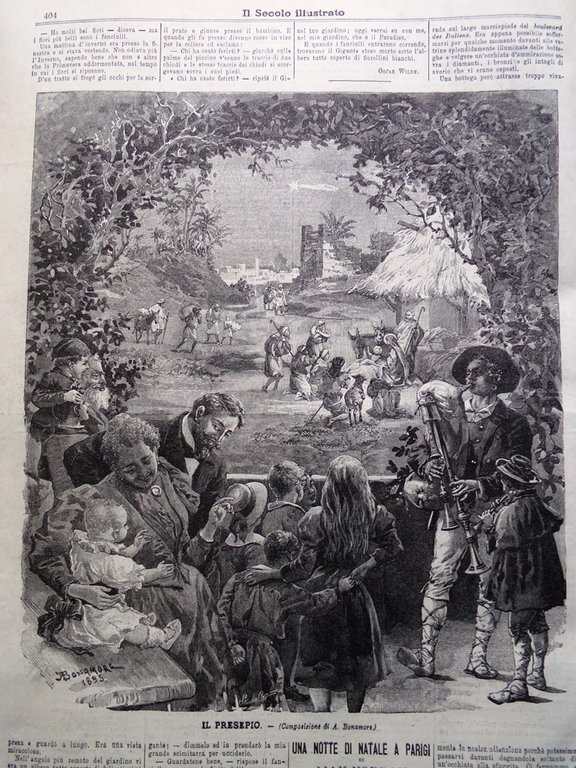 Il Secolo Illustrato 22 Dicembre 1895 Presepe Telegrafo Adigrat Soldati …