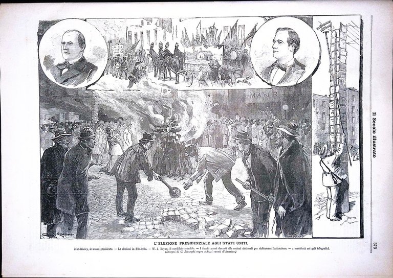 Il Secolo Illustrato 22 Novembre 1896 McKinley Mar Morto Garibaldi …