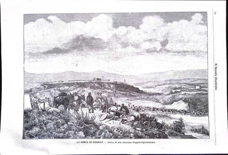 Il Secolo Illustrato 26 Gennaio 1896 Funerali Toselli Galliano Agordat …