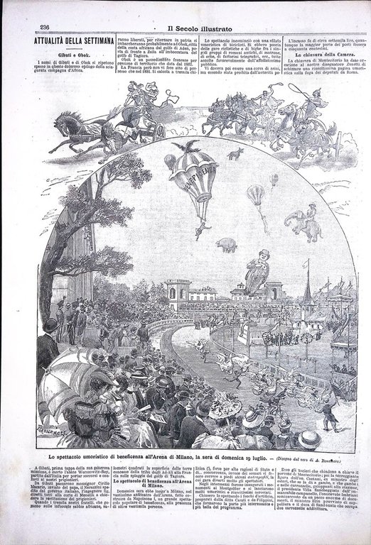Il Secolo Illustrato 26 Luglio 1896 Marte Goethe Schiller Villari …