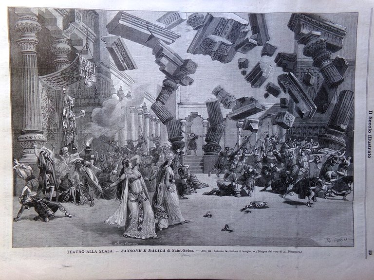Il Secolo Illustrato 27 Gennaio 1895 Battaglie Coatit Sansone Dalila …