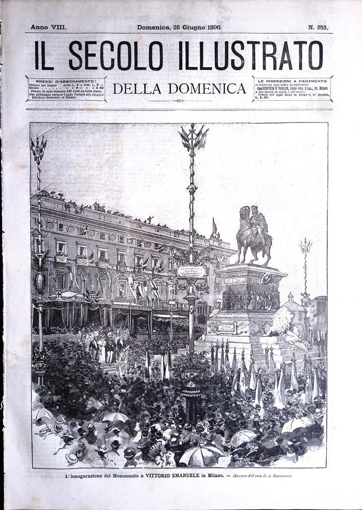 Il Secolo Illustrato 28 Giugno 1896 Istituto Rachitici Rizzoli Bologna …