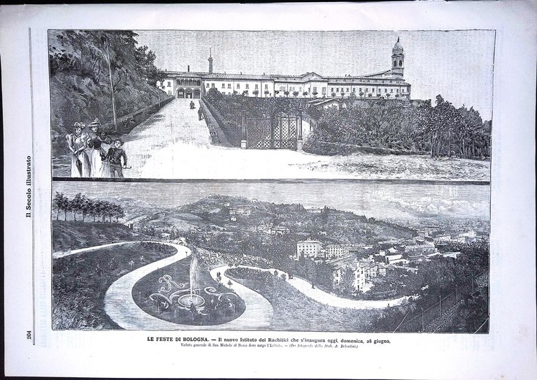 Il Secolo Illustrato 28 Giugno 1896 Istituto Rachitici Rizzoli Bologna …