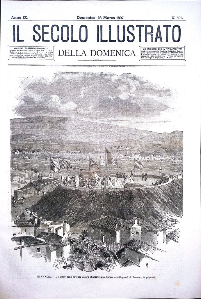 Il Secolo Illustrato 28 Marzo 1897 Candia Prigionieri Africa Guglielmo …
