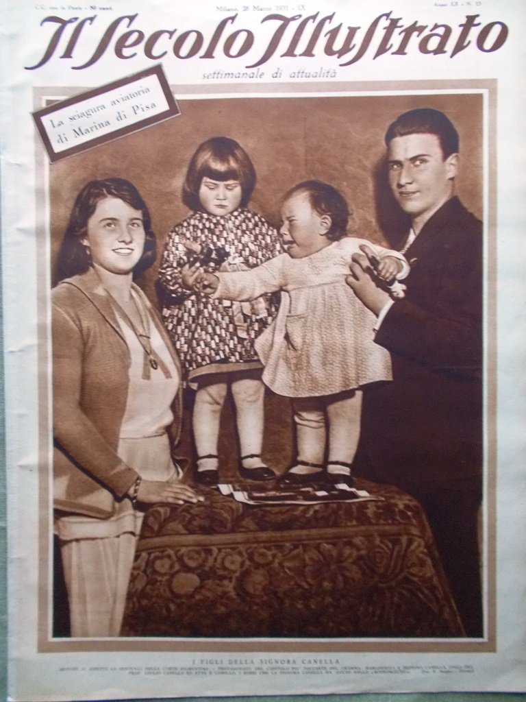 Il Secolo Illustrato 28 Marzo 1931 Canella Fasci Clara Bow …