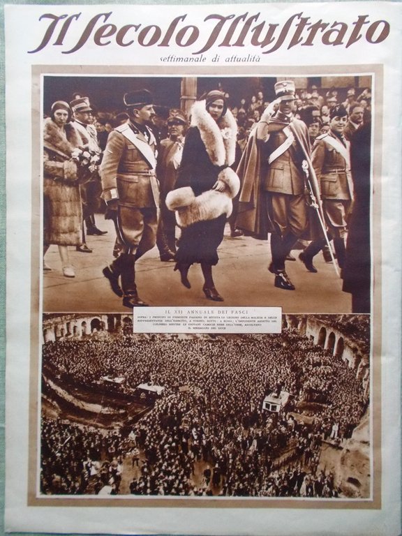 Il Secolo Illustrato 28 Marzo 1931 Canella Fasci Clara Bow …