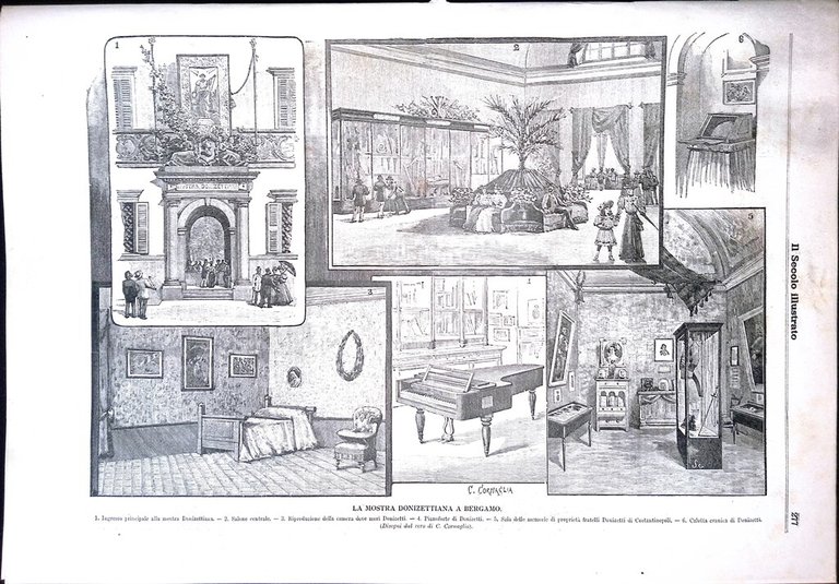 Il Secolo Illustrato 29 Agosto 1897 Angiolillo Augier Mostra Donizetti …