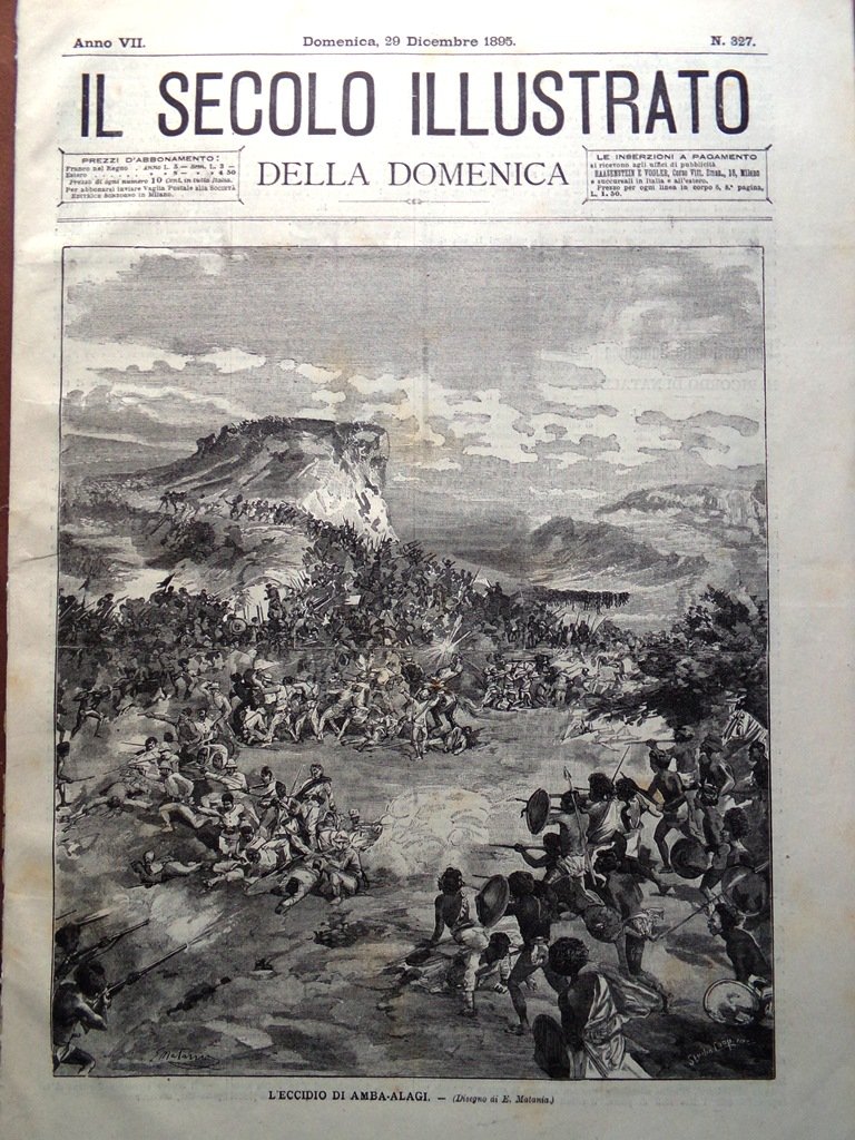 Il Secolo Illustrato 29 Dicembre 1895 Albero di Natale Forte …