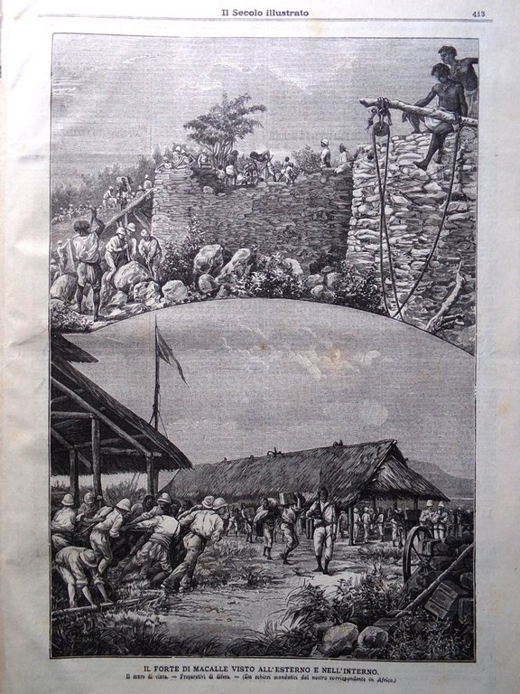 Il Secolo Illustrato 29 Dicembre 1895 Albero di Natale Forte …