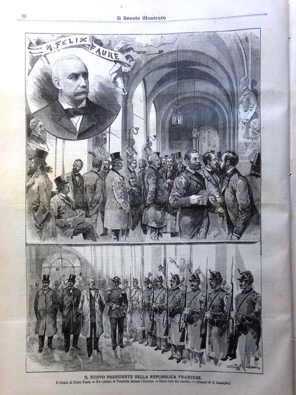 Il Secolo Illustrato 3 Febbraio 1895 Vittoria Senafè Felix Faure …