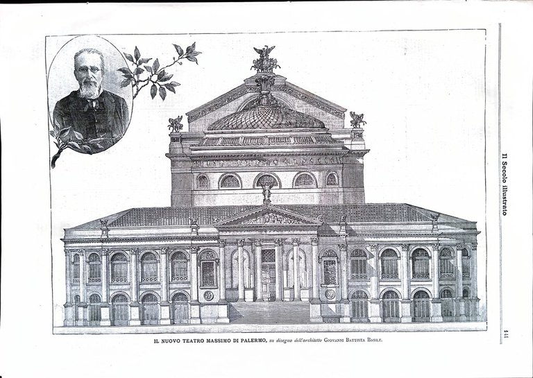 Il Secolo Illustrato 3 Maggio 1896 Teatro Massimo Palermo Corse …