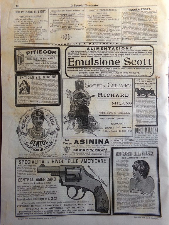 Il Secolo Illustrato 3 Marzo 1895 Carnevalone di Milano Riccardo …