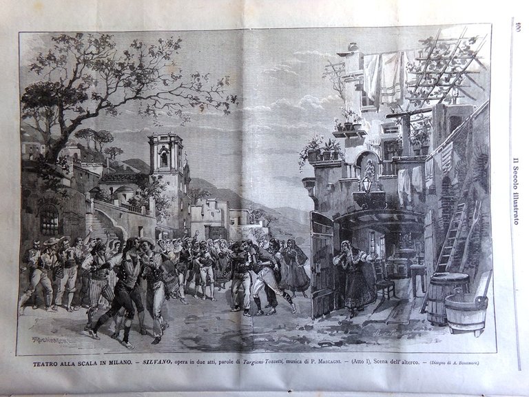 Il Secolo Illustrato 31 Marzo 1895 Silvano di Mascagni Elena …