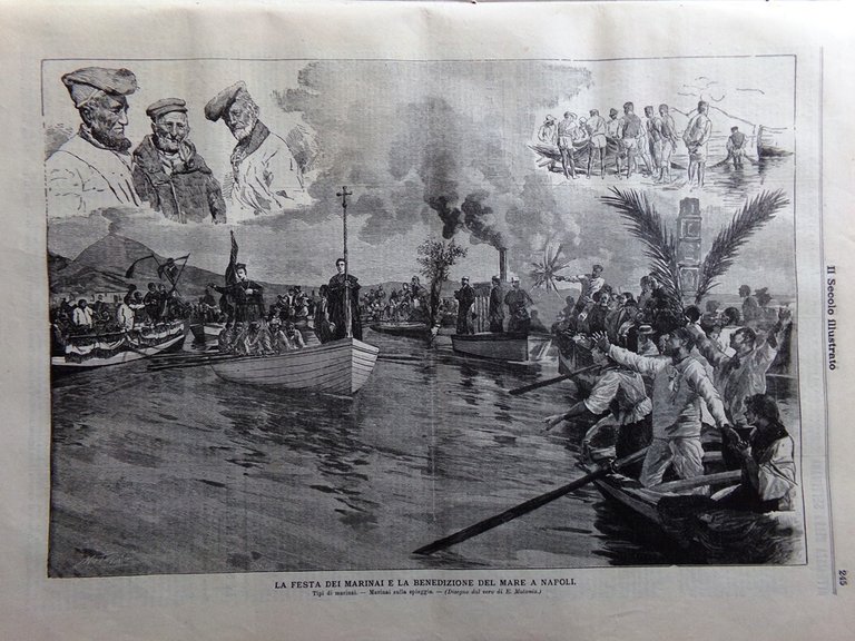 Il Secolo Illustrato 4 Agosto 1895 Porte Duomo Milano Pegli …
