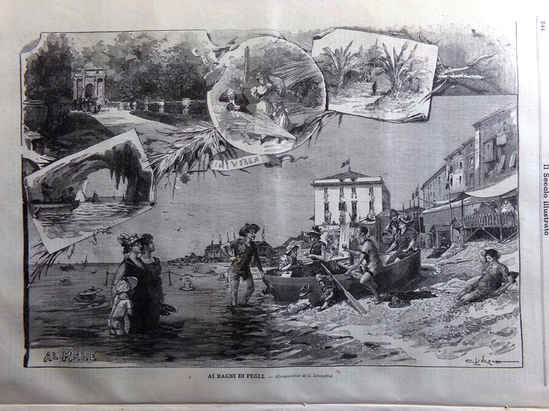 Il Secolo Illustrato 4 Agosto 1895 Porte Duomo Milano Pegli …