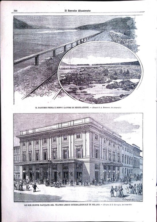 Il Secolo Illustrato 4 Ottobre 1896 Apertura Porte Danubio Teatro …