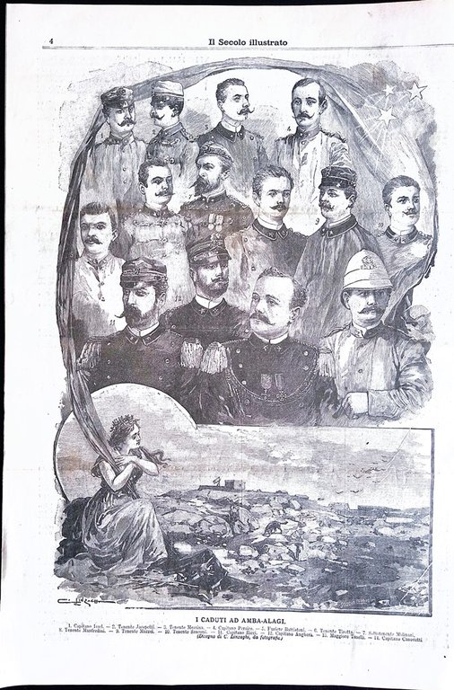 Il Secolo Illustrato 5 Gennaio 1896 Caduti Amba Alagi Esposizione …