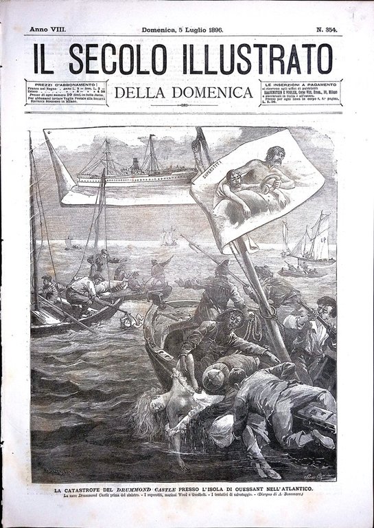 Il Secolo Illustrato 5 Luglio 1896 Naufragio Drummond Castle Montagnola … | Immagine Gallery 1