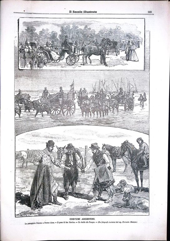 Il Secolo Illustrato 6 Dicembre 1896 Sant'Ambrogio Acquedotto Puglie Argentina