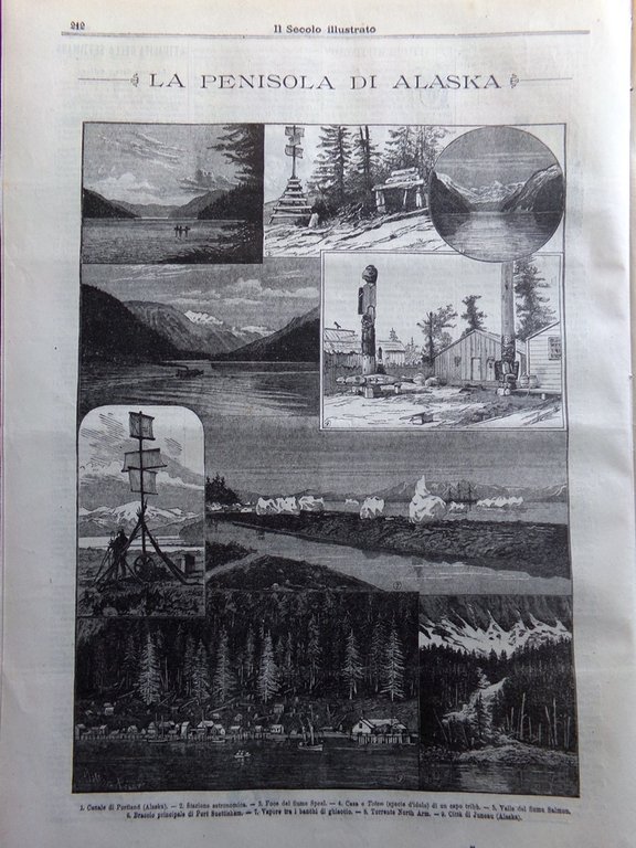 Il Secolo Illustrato 7 Luglio 1895 Alaska Nozze Duca d'Aosta …