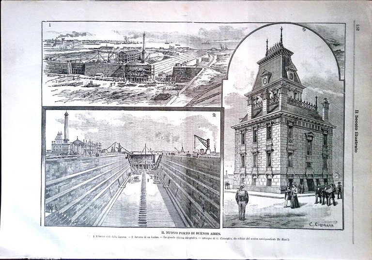 Il Secolo Illustrato 8 Agosto 1897 Porto Buenos Aires Duomo …