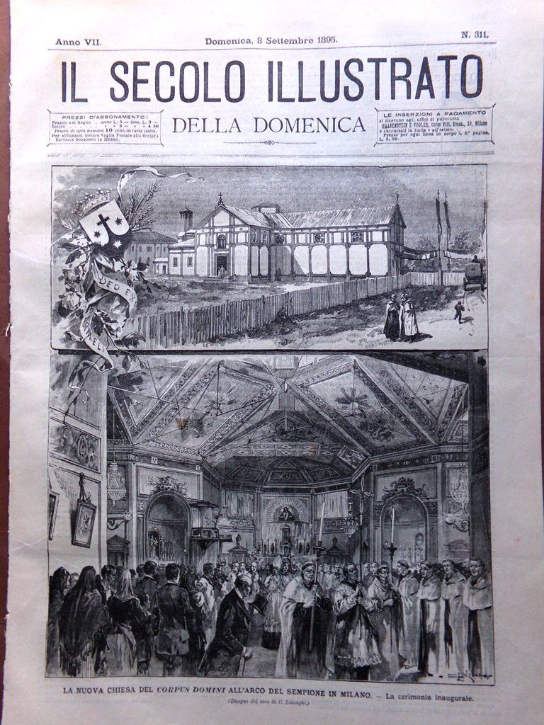 Il Secolo Illustrato 8 Settembre 1895 Corpus Domini Sempione Manovre …