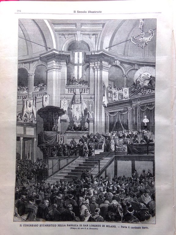 Il Secolo Illustrato 8 Settembre 1895 Corpus Domini Sempione Manovre …