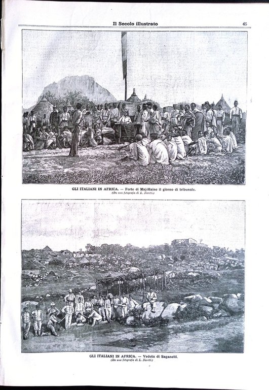 Il Secolo Illustrato 9 Febbraio 1896 Fabrizi Modena Italiani in …