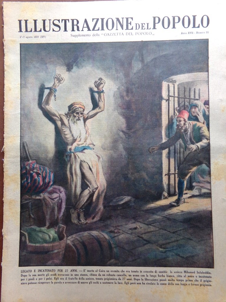 Illustrazione del Popolo 1 Agosto 1937 Port Elizabeth Quadri Spagna …