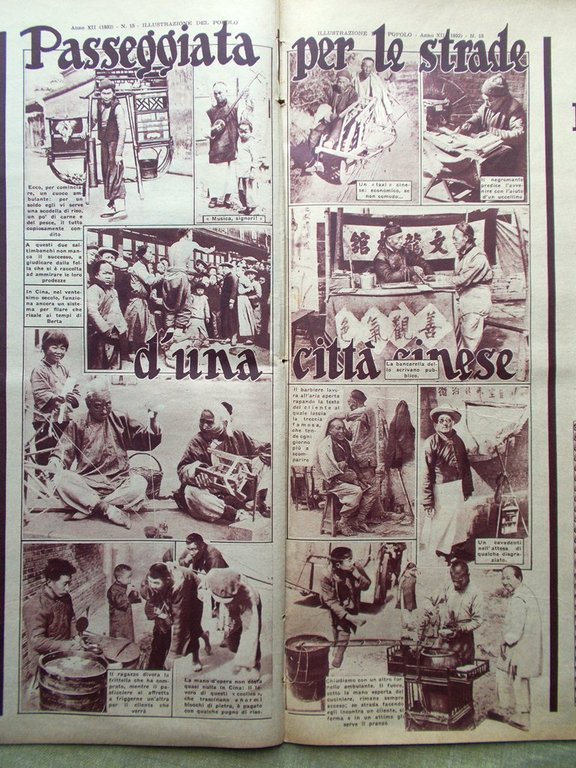 Illustrazione del Popolo 10 Aprile 1932 Vecchia Torino Haydn Ciclone …