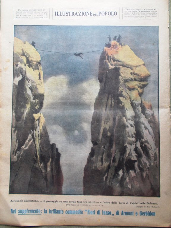 Illustrazione del Popolo 10 Aprile 1932 Vecchia Torino Haydn Ciclone …