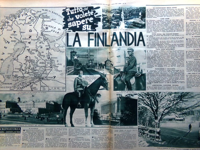 Illustrazione del Popolo 10 Dicembre 1939 WW2 Finlandia Russia Camerun … | Immagine Gallery 2