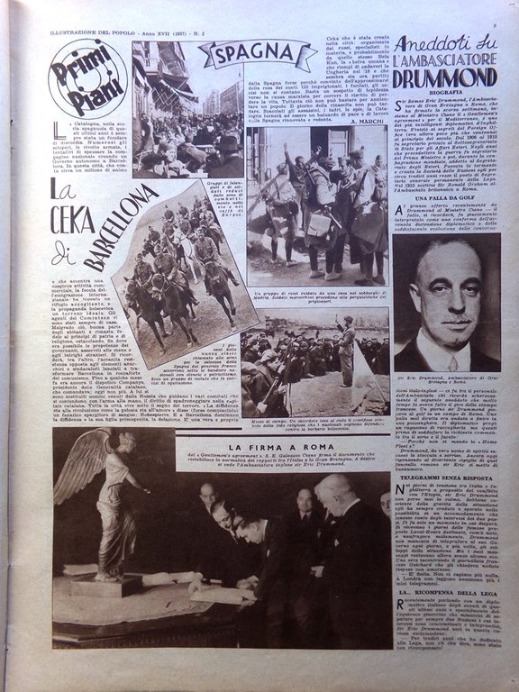 Illustrazione del Popolo 10 Gennaio 1937 Totò Genoa Ceka di …