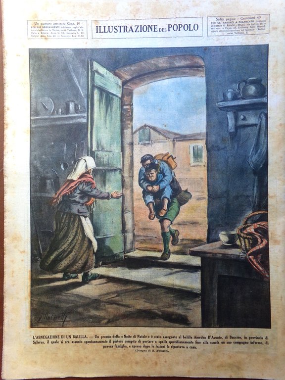 Illustrazione del Popolo 10 Gennaio 1937 Totò Genoa Ceka di …