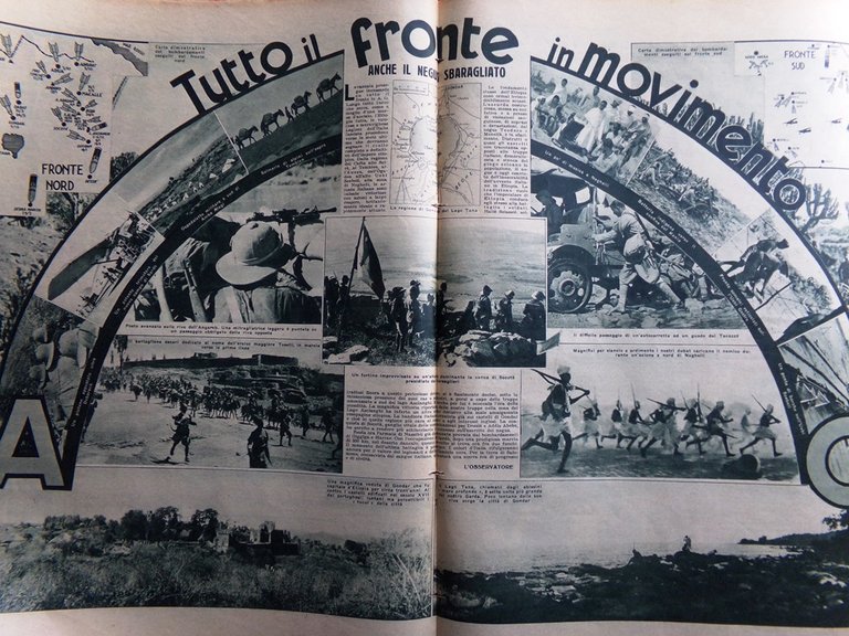 Illustrazione del Popolo 11 Aprile 1936 Strade Abissinia Dardanelli Marmo …