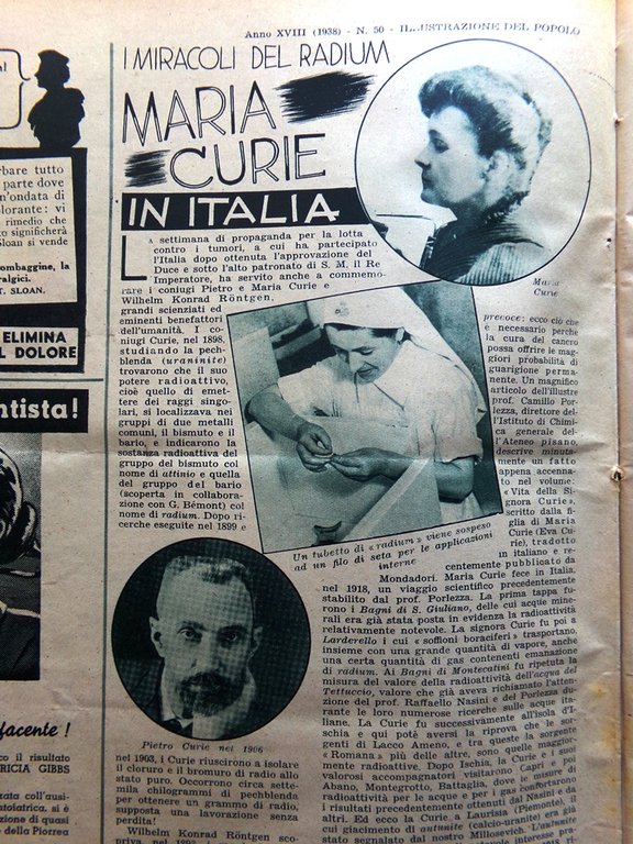 Illustrazione del Popolo 11 Dicembre 1938 Codreanu Automobile Marie Curie … | Immagine Gallery 4