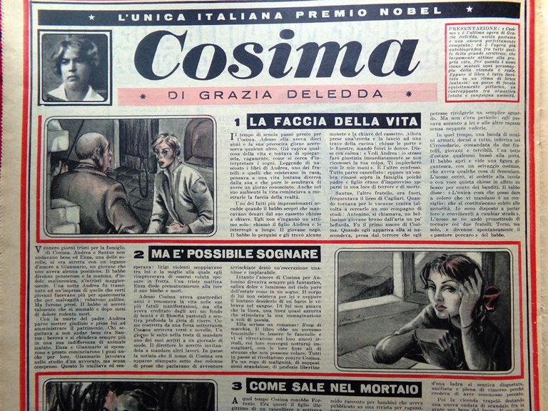 Illustrazione del Popolo 11 Dicembre 1949 Rita Hayworth Bellomo Deledda …