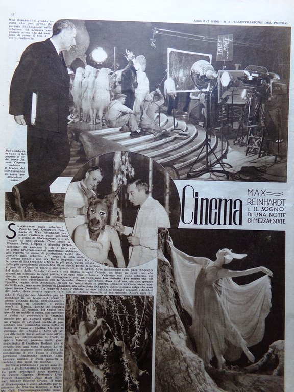 Illustrazione del Popolo 11 Gennaio 1936 Ascari Bari Calcio Reinhardt …