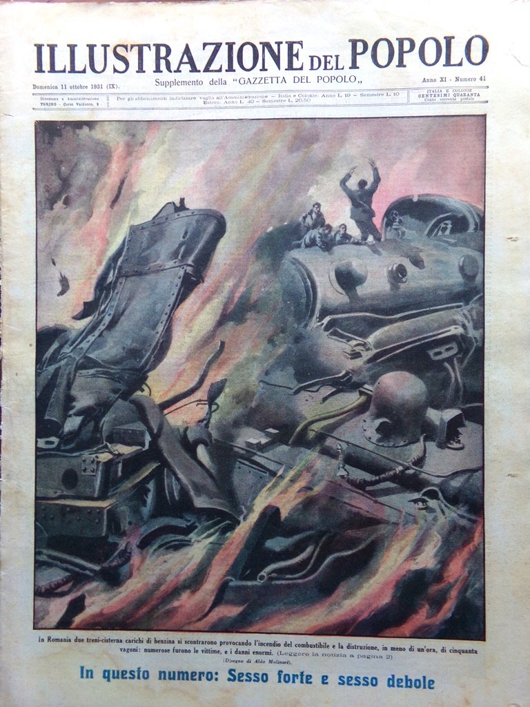 Illustrazione del Popolo 12 Ottobre 1935 Litvinov Sfinge Berna De …