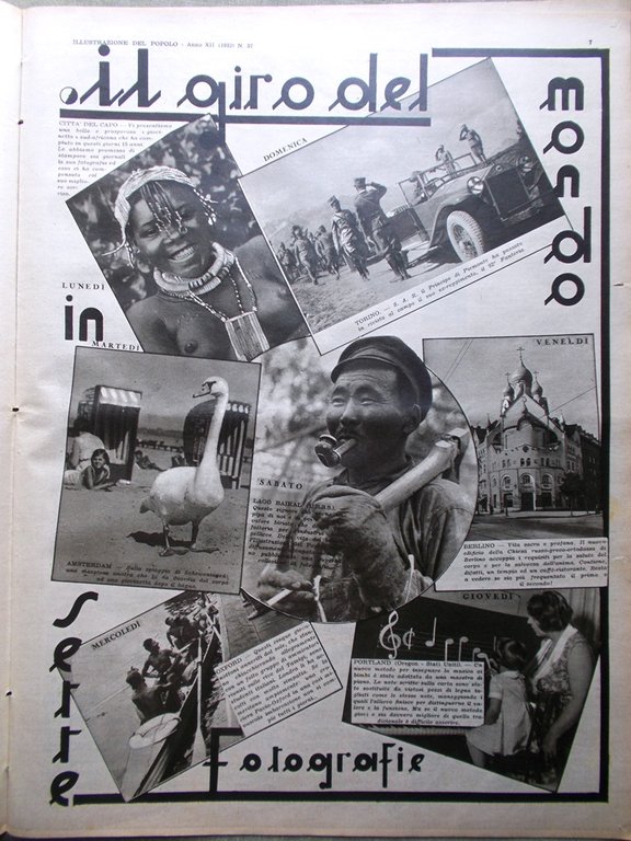 Illustrazione del Popolo 11 Settembre 1932 Suore Laghi Vize Polo …