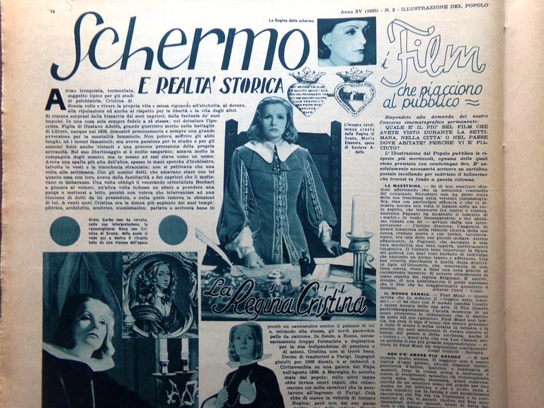 Illustrazione del Popolo 12 Gennaio 1935 Mascagni Uomini Meccanici Garbo …