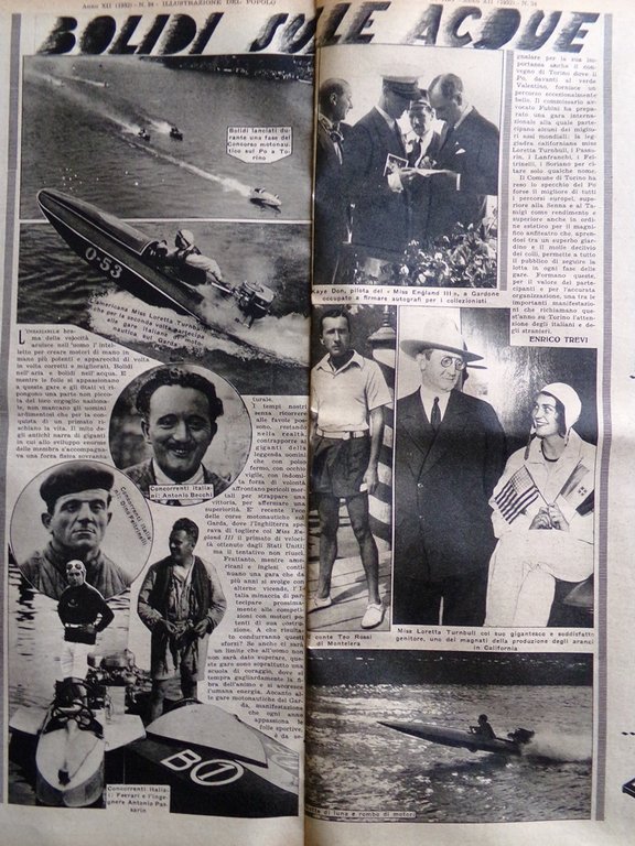 Illustrazione del Popolo 12 Giugno 1932 Calcio Bologna Jazz Dnepr …