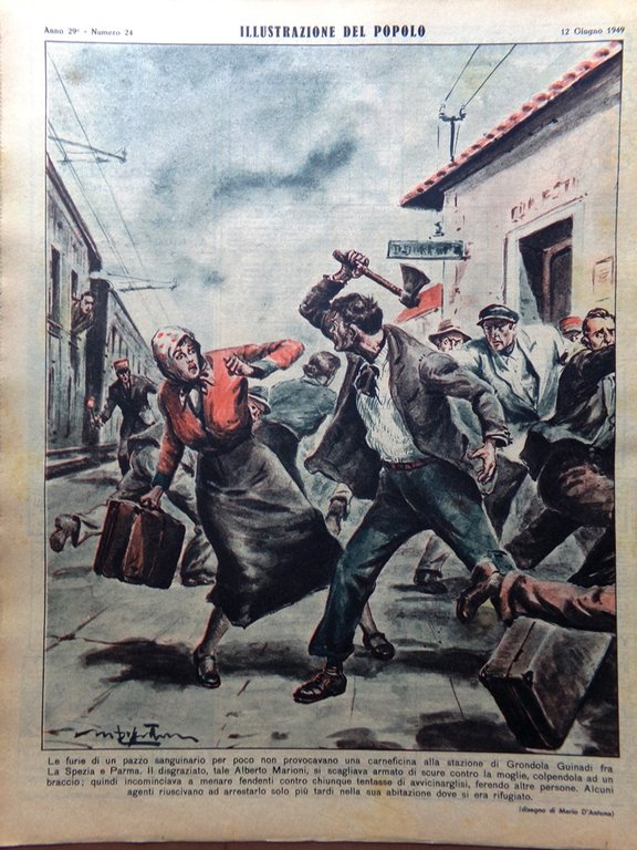 Illustrazione del Popolo 12 Giugno 1949 Lia Franca Morbo Giallo …