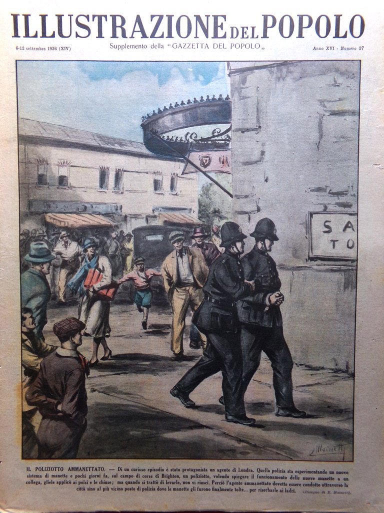 Illustrazione del Popolo 12 Settembre 1936 Rossi Russia Televisione Londra …