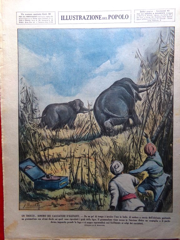 Illustrazione del Popolo 12 Settembre 1936 Rossi Russia Televisione Londra …