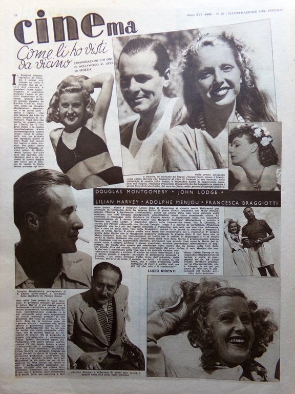 Illustrazione del Popolo 12 Settembre 1936 Rossi Russia Televisione Londra …