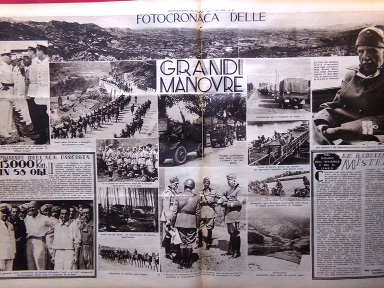 Illustrazione del Popolo 13 Agosto 1939 Grandi Manovre Gable Tudor … | Immagine Gallery 2