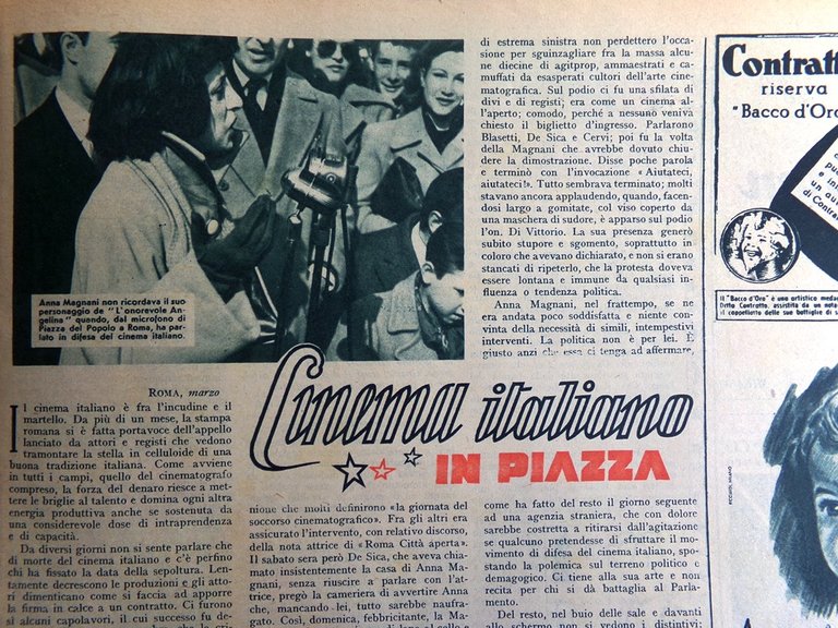 Illustrazione del Popolo 13 Marzo 1949 Evita Peron Piano Marshall …